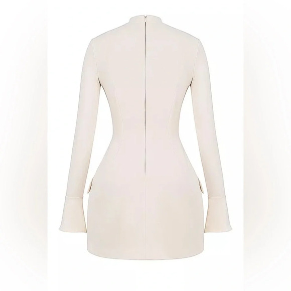 HOUSE OF CB 'Mahalia' Vintage Cream Mini Dress Tall NWOT - Picture 4 of 4